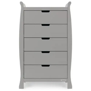 OBaby Stamford Sleigh Tall Chest of Drawers - Warm Grey  Obaby   