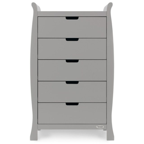 OBaby Stamford Sleigh Tall Chest of Drawers - Warm Grey  Obaby   