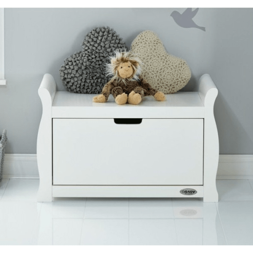 Obaby Stamford White Sleigh Toy Box  Obaby   