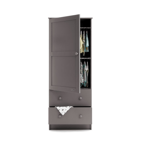 OBaby Taupe Grey Single Nursery Wardrobe  Obaby   