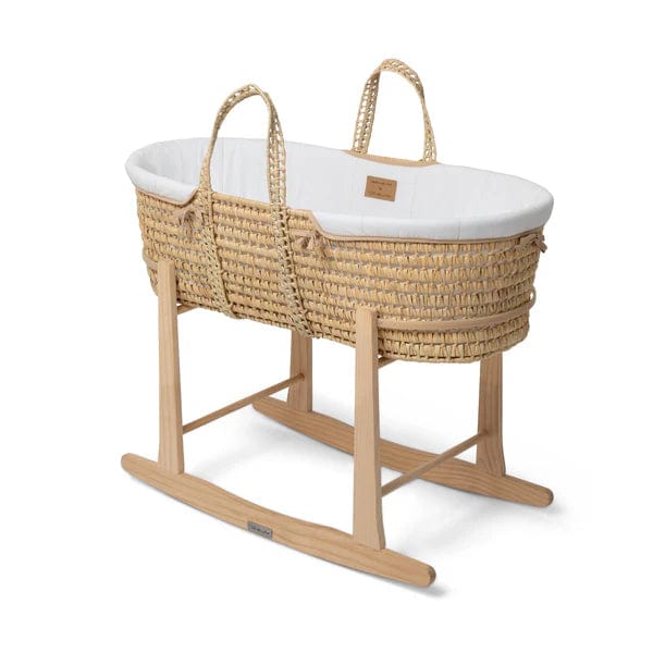 Organic Moses Basket in White - Clair De Lune Organics Range  Clair De Lune   