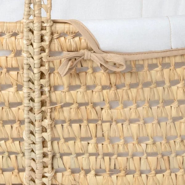 Organic Moses Basket in White - Clair De Lune Organics Range  Clair De Lune   