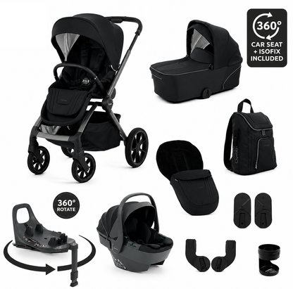 BabyStyle Oyster Vee 3 in 1 Travel System –  Liquorice