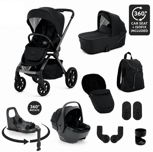 BabyStyle Oyster Vee 3 in 1 Travel System –  Liquorice