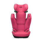 Recaro AXION 1 in Wow Pink, front view with the headrest raised above the side wings.