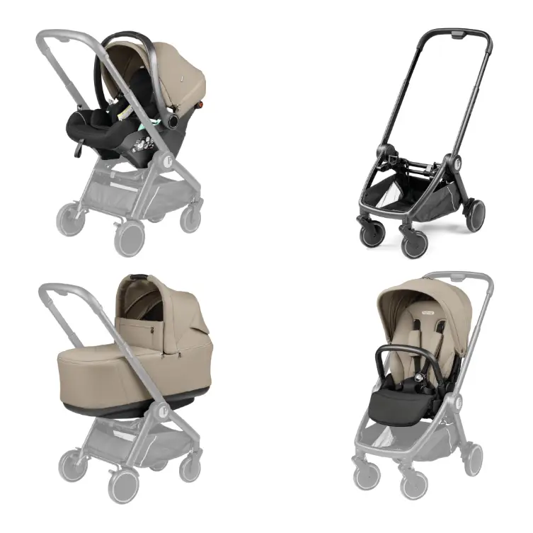 Peg Perego City Loop 3 in 1 Travel System & Accessories - Vanilla Blend Peg Perego