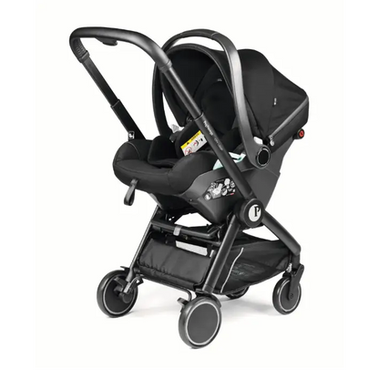 Peg Perego City Loop 3 in 1 Travel System & Lounge i-Sized Infant Carrier - True Black Peg Perego