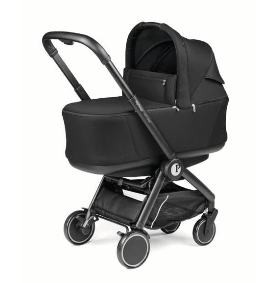 Peg Perego City Loop Twin Bundle 3 in 1 Travel System & Lounge i-Sized Infant Carrier - True Black Peg Perego