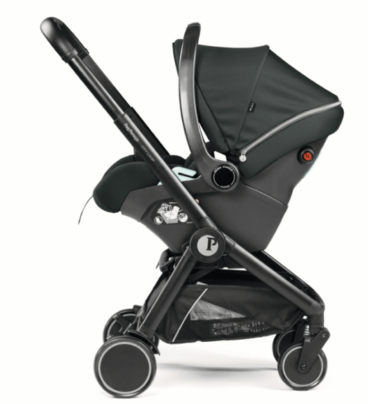Peg Perego City Loop Twin 3 in 1 Travel System & Lounge i-Sized Infant Carrier - Metal Peg Perego