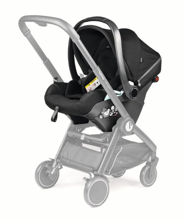 Peg Perego City Loop 3 in 1 Travel System & Lounge i-Sized Infant Carrier - True Black Peg Perego