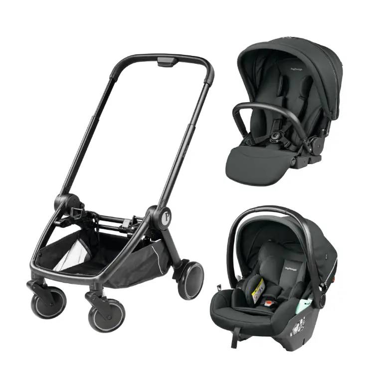 Peg Perego City Loop Chassis Seat Unit & Lounge i-Sized Infant Carrier - Metal Peg Perego