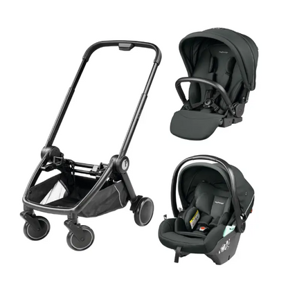 Peg Perego City Loop Chassis Seat Unit & Lounge i-Sized Infant Carrier - Metal Peg Perego
