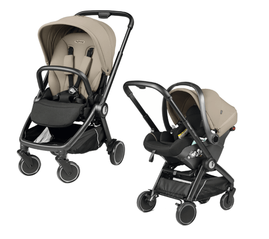 Peg Perego City Loop Chassis Seat Unit & Lounge i-Sized Infant Carrier - Vanilla Blend Peg Perego