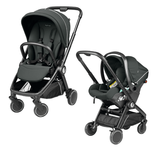 Peg Perego City Loop Double Chassis Seat Unit & Lounge i-Sized Infant Carrier - Metal Peg Perego