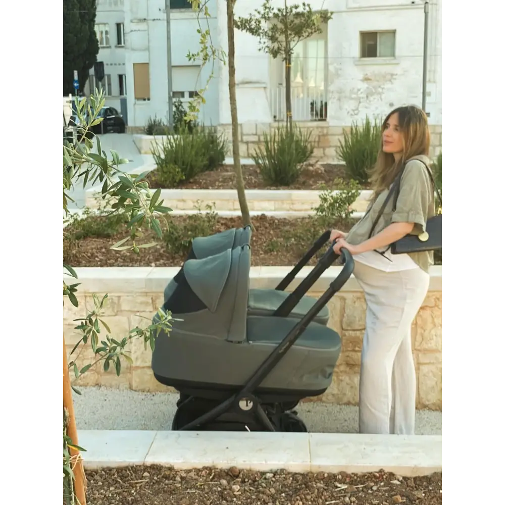 Peg Perego City Loop Twin 3 in 1 Travel System & Lounge i-Sized Infant Carrier - Metal Peg Perego