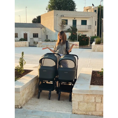 Peg Perego City Loop Twin 3 in 1 Travel System & Lounge i-Sized Infant Carrier - Metal Peg Perego