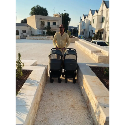 Peg Perego City Loop Twin 3 in 1 Travel System & Lounge i-Sized Infant Carrier - Metal Peg Perego