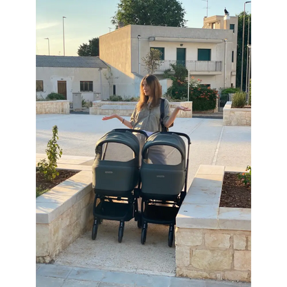 Peg Perego City Loop Twin Bundle 3 in 1 Travel System & Lounge i-Sized Infant Carrier - True Black Peg Perego