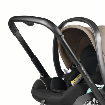 Peg Perego City Loop Twin Bundle 3 in 1 Travel System & Lounge i-Sized Infant Carrier - Vanilla Blend Peg Perego