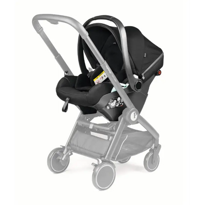 Peg Perego City Loop Twin Bundle 3 in 1 Travel System & Lounge i-Sized Infant Carrier - True Black Peg Perego