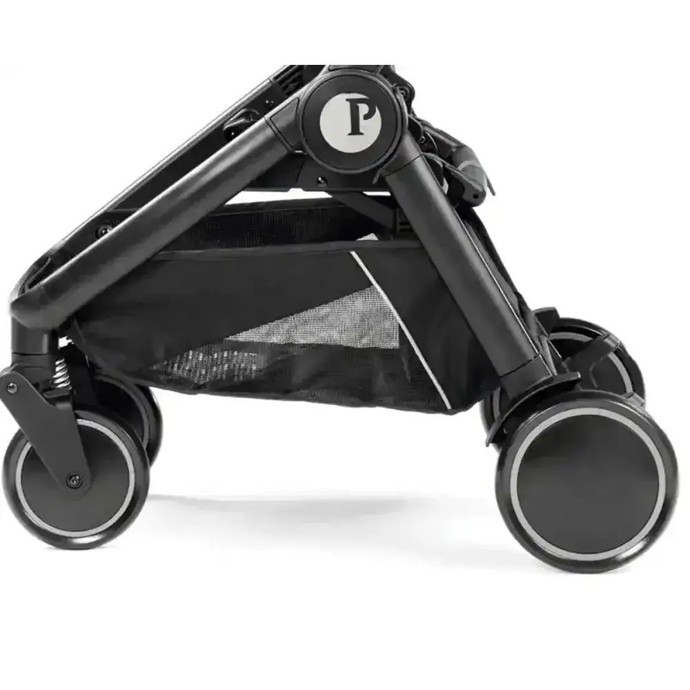 Peg Perego City Loop Twin Bundle 3 in 1 Travel System & Lounge i-Sized Infant Carrier - True Black Peg Perego