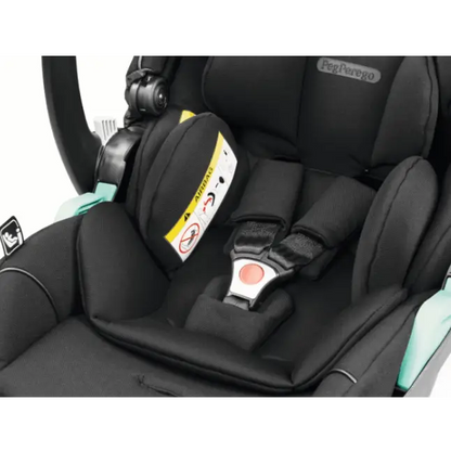 Peg Perego City Loop Twin Bundle 3 in 1 Travel System & Lounge i-Sized Infant Carrier - True Black Peg Perego