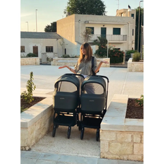 Peg Perego City Loop Twin Bundle 3 in 1 Travel System & Lounge i-Sized Infant Carrier - True Black