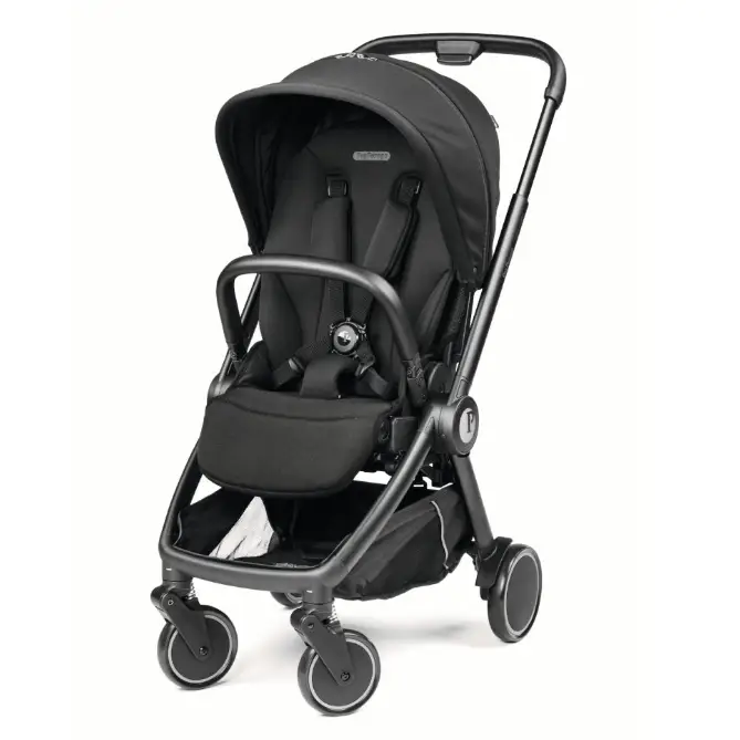Peg Perego City Loop Twin Bundle 3 in 1 Travel System & Lounge i-Sized Infant Carrier - True Black Peg Perego