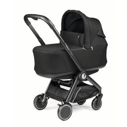 Peg Perego City Loop Twin Bundle 3 in 1 Travel System & Lounge i-Sized Infant Carrier - True Black Peg Perego