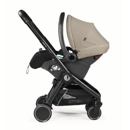 Peg Perego City Loop Twin Bundle 3 in 1 Travel System & Lounge i-Sized Infant Carrier - Vanilla Blend Peg Perego