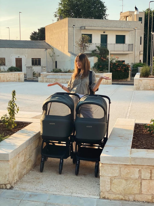 Peg Perego City Loop Twin 3 in 1 Travel System & Lounge i-Sized Infant Carrier - Metal Peg Perego