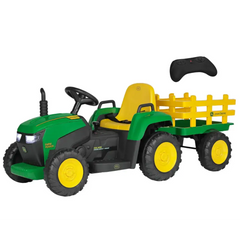 Peg Perego John Deer Farm Power Ride On Tractor - Green