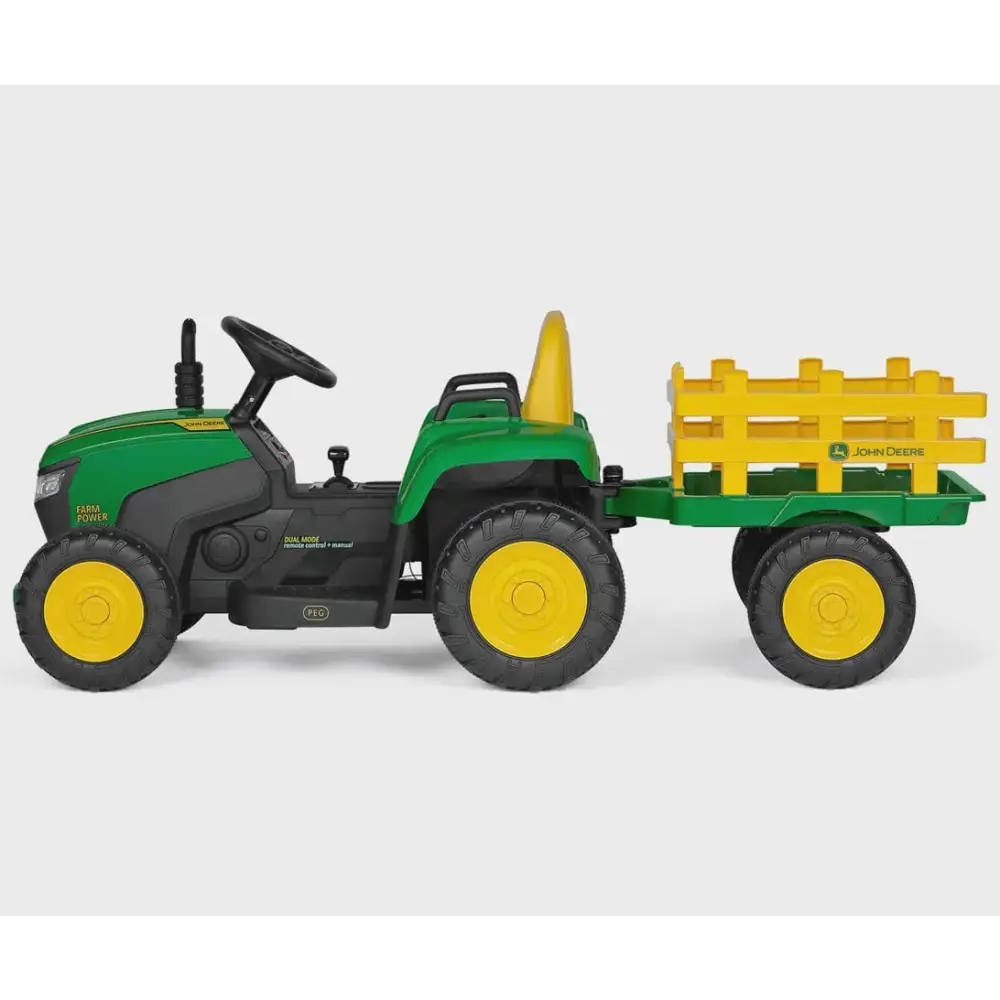 Peg Perego John Deer Farm Power Ride On Tractor - Green Peg Perego