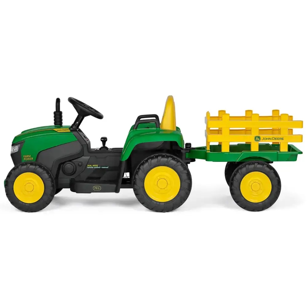 Peg Perego John Deer Farm Power Ride On Tractor - Green Peg Perego