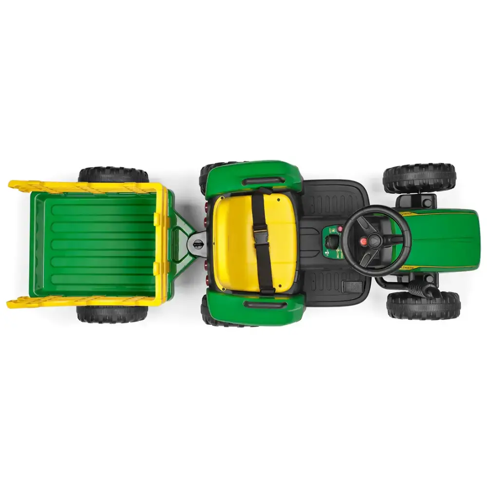 Peg Perego John Deer Farm Power Ride On Tractor - Green Peg Perego