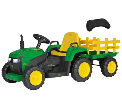 Peg Perego John Deer Farm Power Ride On Tractor - Green Peg Perego