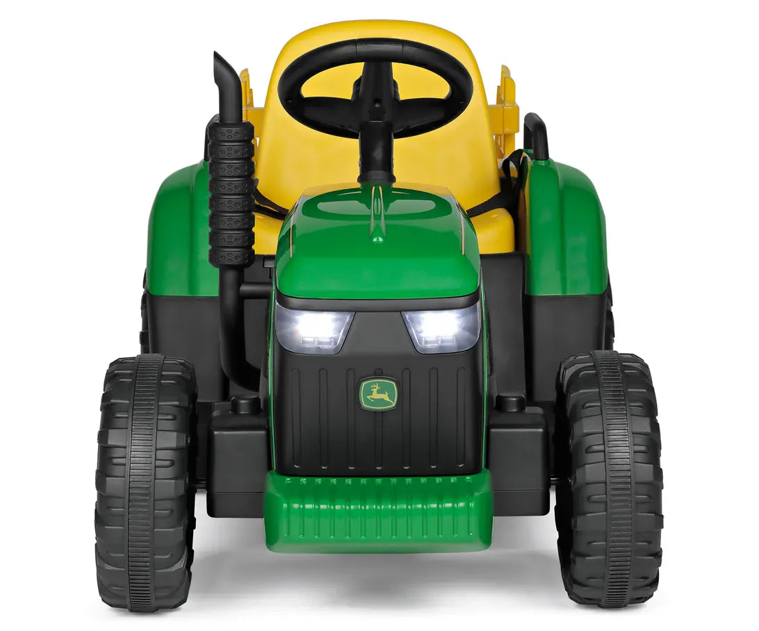 Peg Perego John Deer Farm Power Ride On Tractor - Green Peg Perego