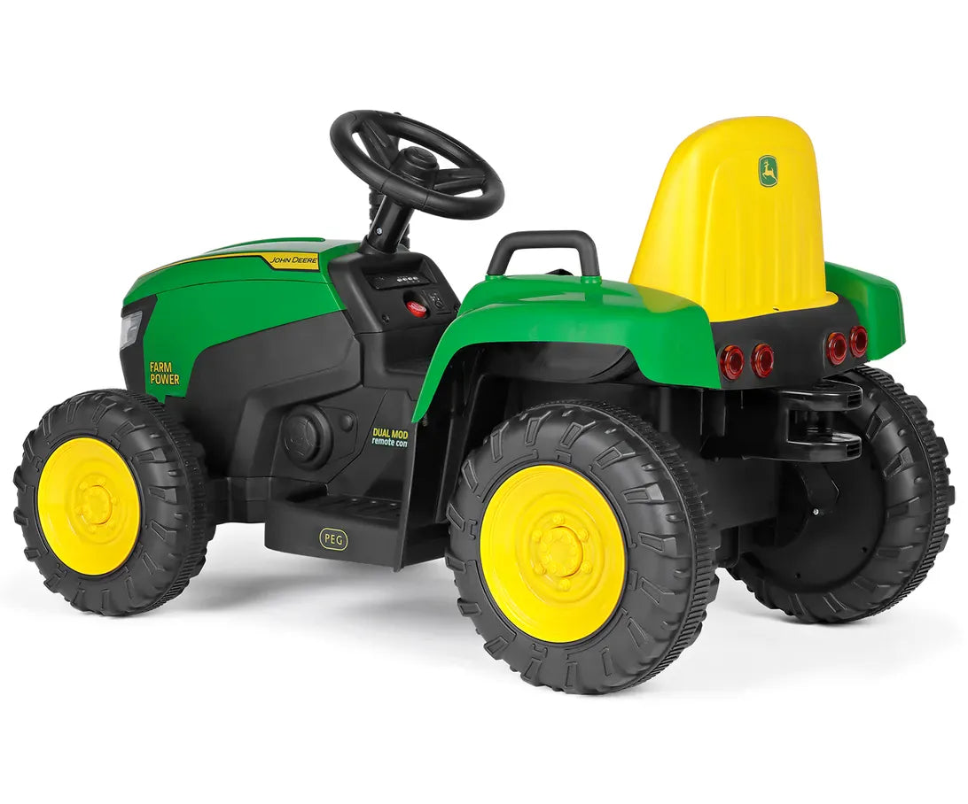 Peg Perego John Deer Farm Power Ride On Tractor - Green Peg Perego