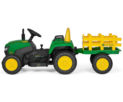 Peg Perego John Deer Farm Power Ride On Tractor - Green Peg Perego
