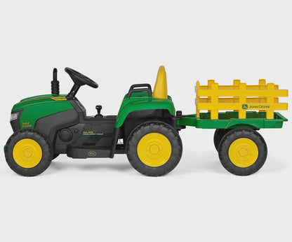 Peg Perego John Deer Farm Power Ride On Tractor - Green Peg Perego