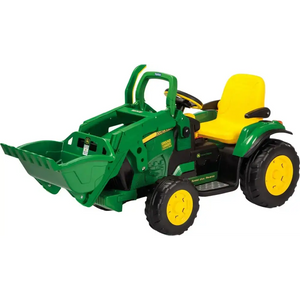 Peg Perego John Deere Ground Loader Childrens Ride On Digger-Green Peg Perego