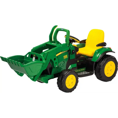 Peg Perego John Deere Ground Loader Childrens Ride On Digger-Green Peg Perego
