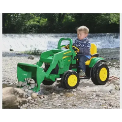Peg Perego John Deere Ground Loader Childrens Ride On Digger-Green