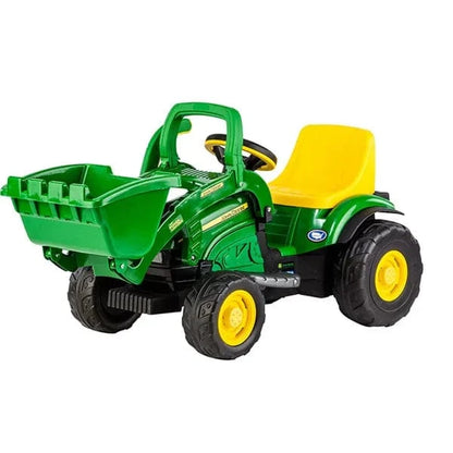 Peg Perego John Deere Ground Loader Childrens Ride On Digger-Green Peg Perego