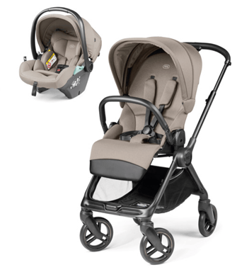 Peg Perego Switch Stroller & Car Seat Bundle - Desert Beige