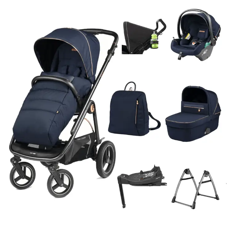 Peg Perego Veloce Deluxe Town Country Travel System i-Size Accessory Bundle - Blue Shine Peg Perego