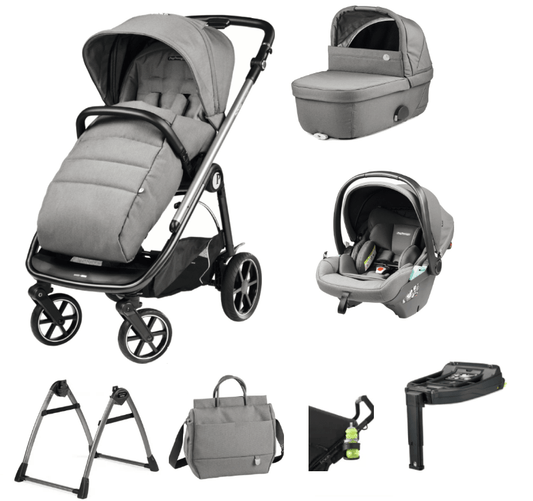 Peg Perego Veloce Deluxe Travel System 360 Twist i-Size Accessory Bundle - Mercury Peg Perego