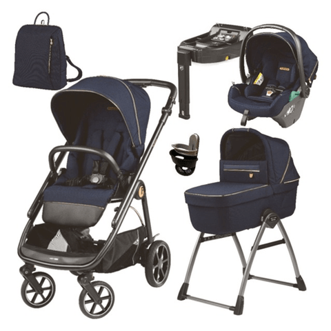 Peg Perego Veloce Deluxe Travel System i-Size 360 Spin Bundle with Accessories - Blue Shine