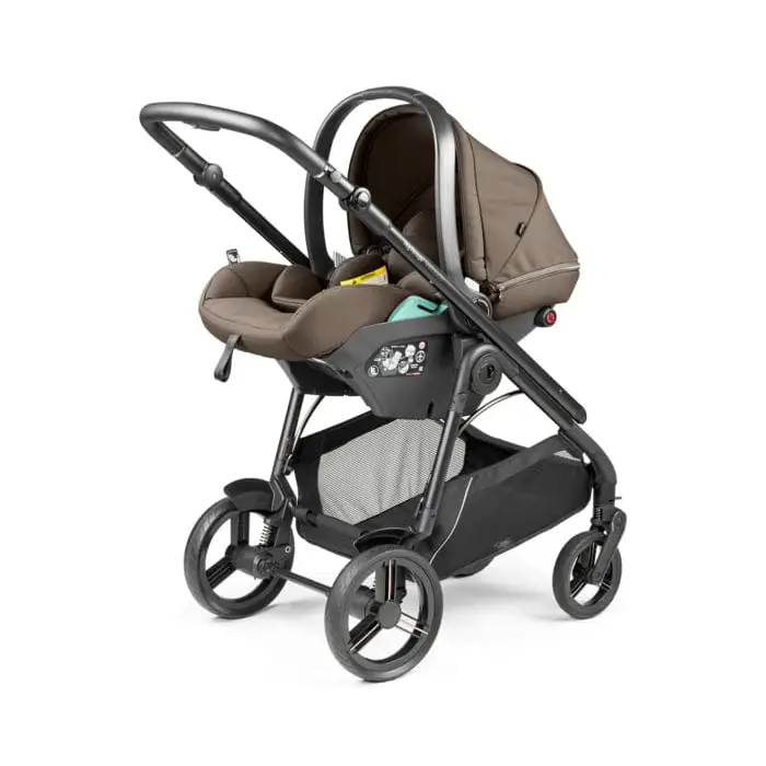 Peg Perego Veloce Deluxe Travel System i-Size Bundle with Accessories - Pine Bark Peg Perego