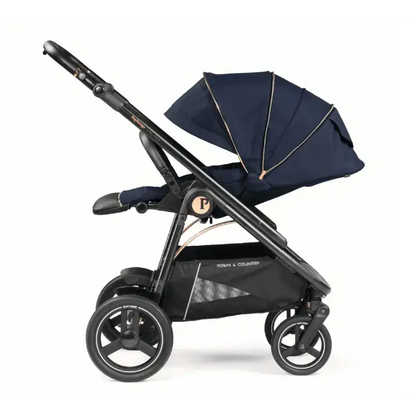 Peg Perego Veloce Elite Town Country Travel System i-Size Highchair Bundle - Blue Shine Peg Perego